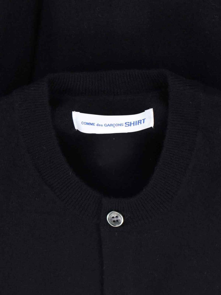 Comme Des Garçons Wool Crewneck Cardigan – Black