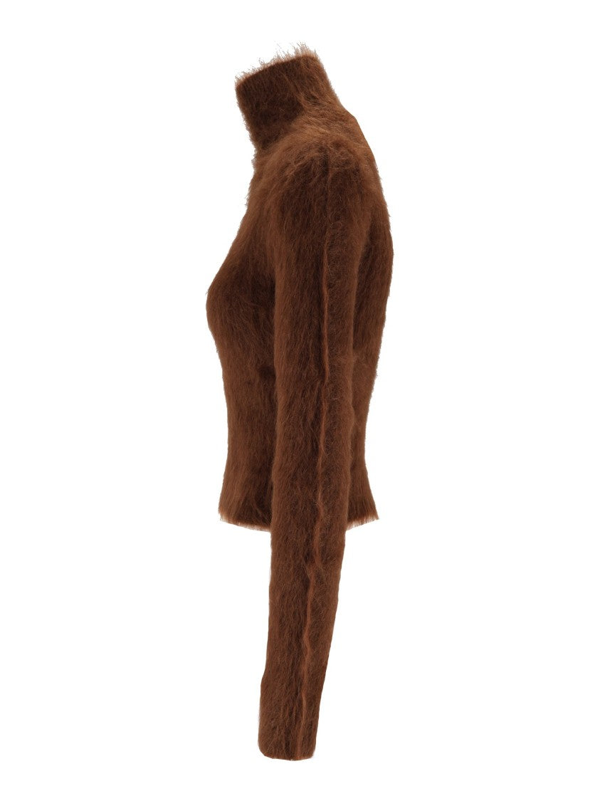 Dondup Deep Brown Dolcevita Textured Long-Sleeved Turtleneck