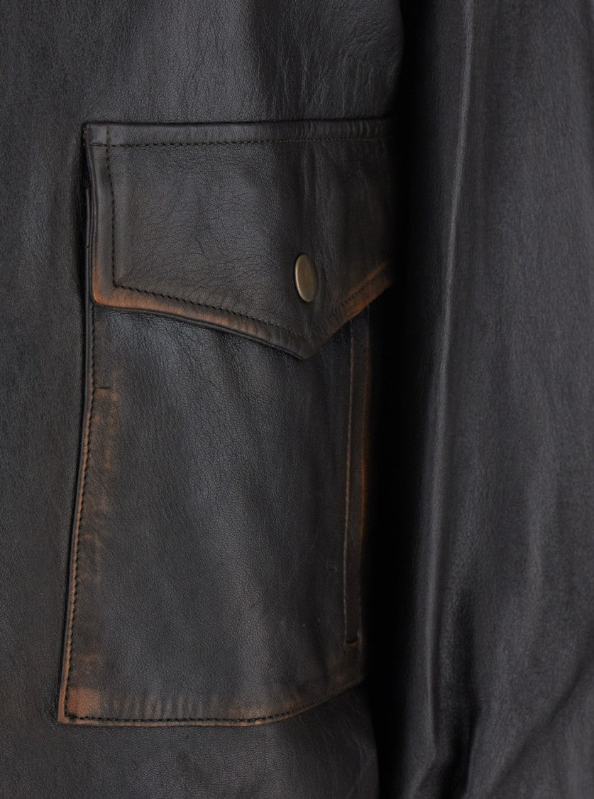 Semi Couture Relaxed Fit Leather Jacket