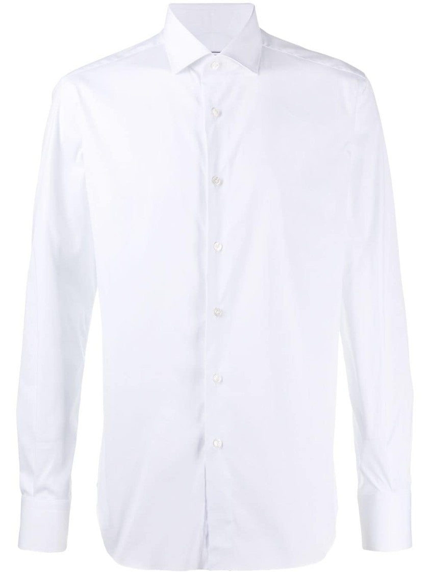 Xacus Slim Fit White Cotton Shirt