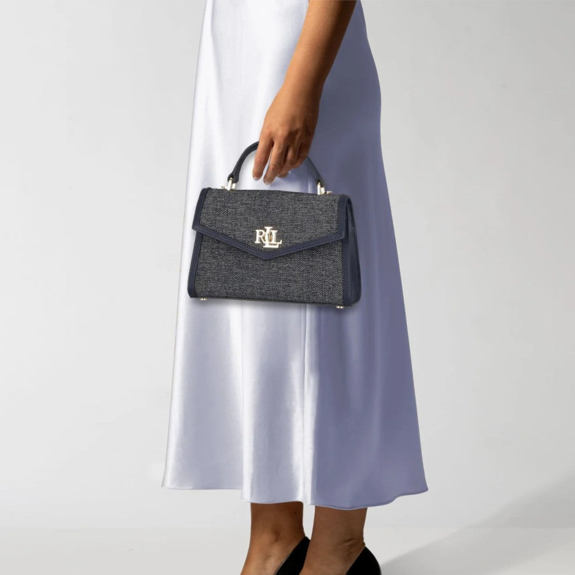 Lauren Ralph Lauren Structured Handbag With Textured Fabric