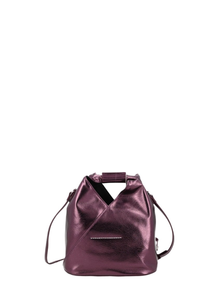 Mm6 By Maison Margiela Burgundy Japanese Glossy Crossbody Bag