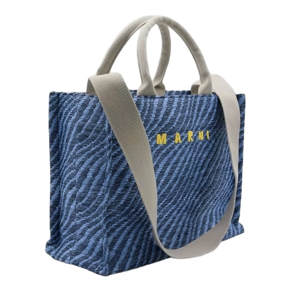 Marni Textured Blue Tote Bag