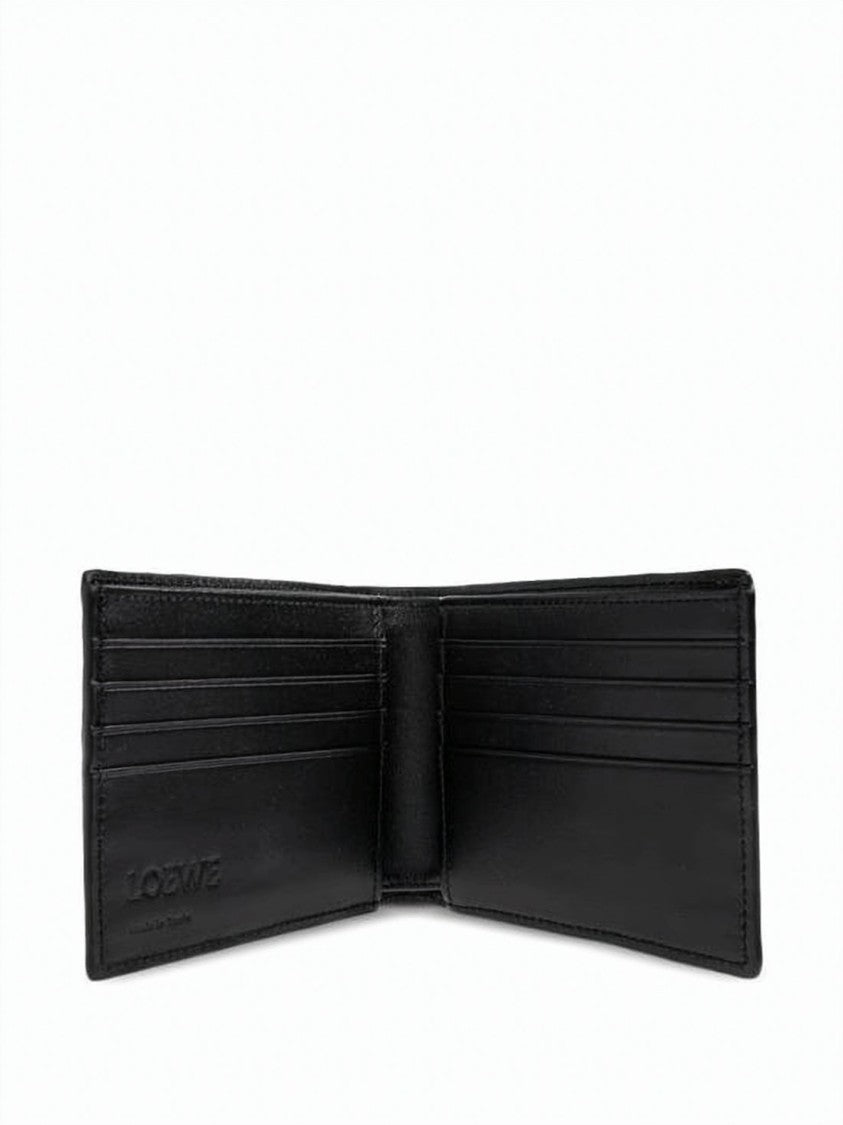 Loewe Textured Calf Leather Bifold Wallet With Geometric Design
