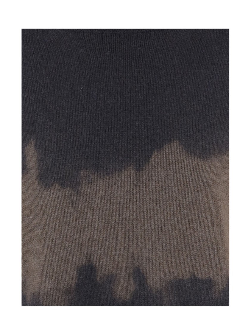 Oliver Lattughi High Ribbed Gradient Cashmere Turtleneck Sweater