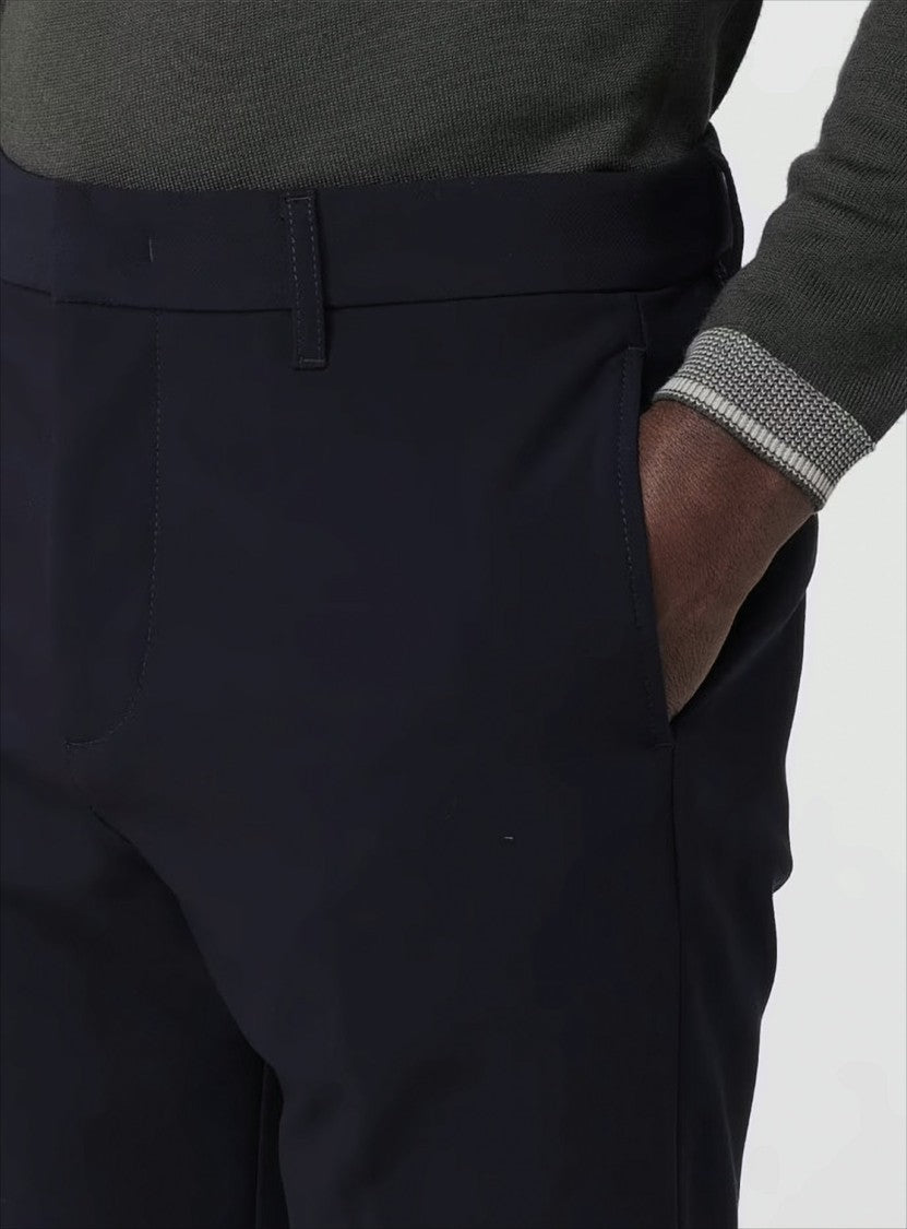 Emporio Armani Blue Chinos With Structured Silhouette