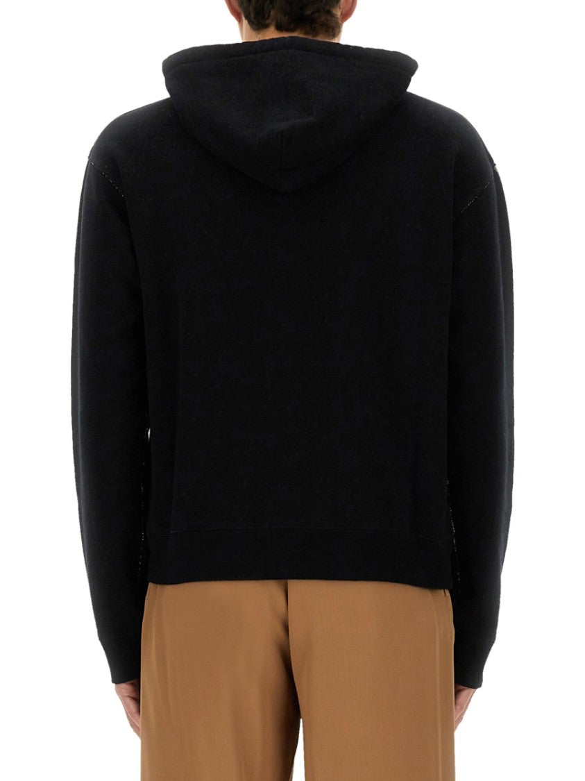 Valentino Classic Black Cotton-Blend Hoodie