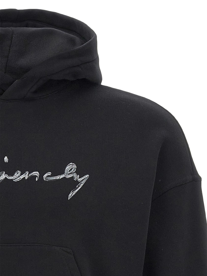Givenchy Brushed Cotton Cropped Hoodie