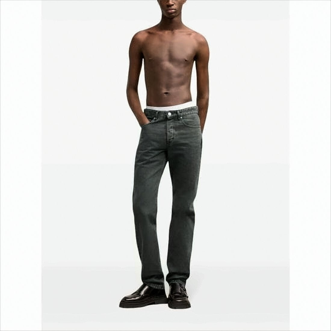Ami Paris Straight-Leg Denim Pants With Timeless Design