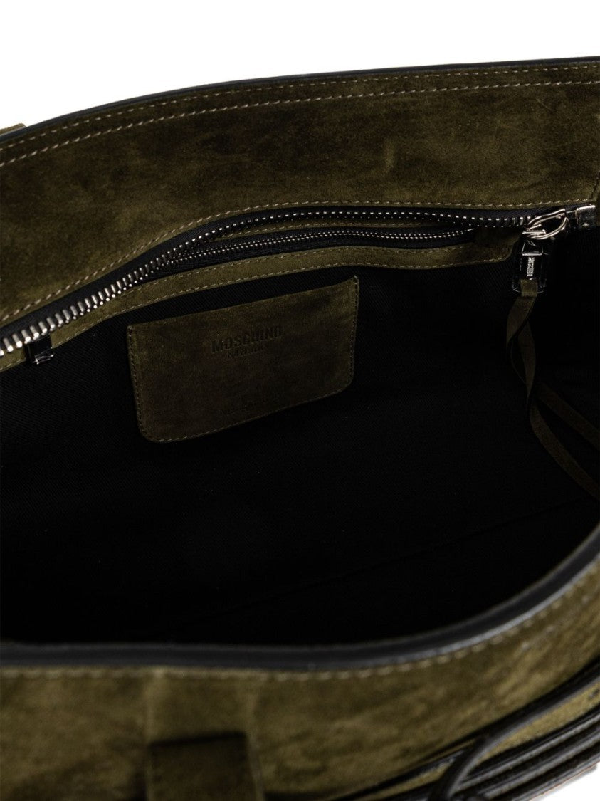Moschino Minimalist Structured Leather Top Handle Bag