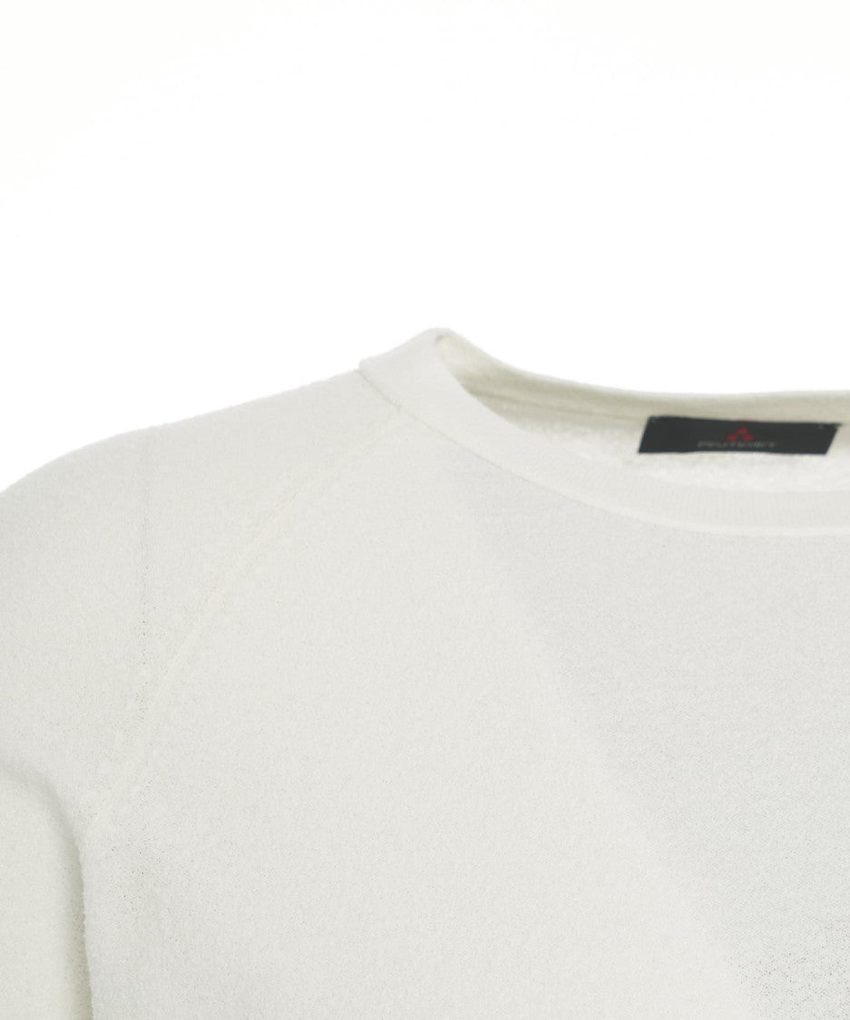 Peuterey White Long-Sleeved Shirt With Detachable Logo