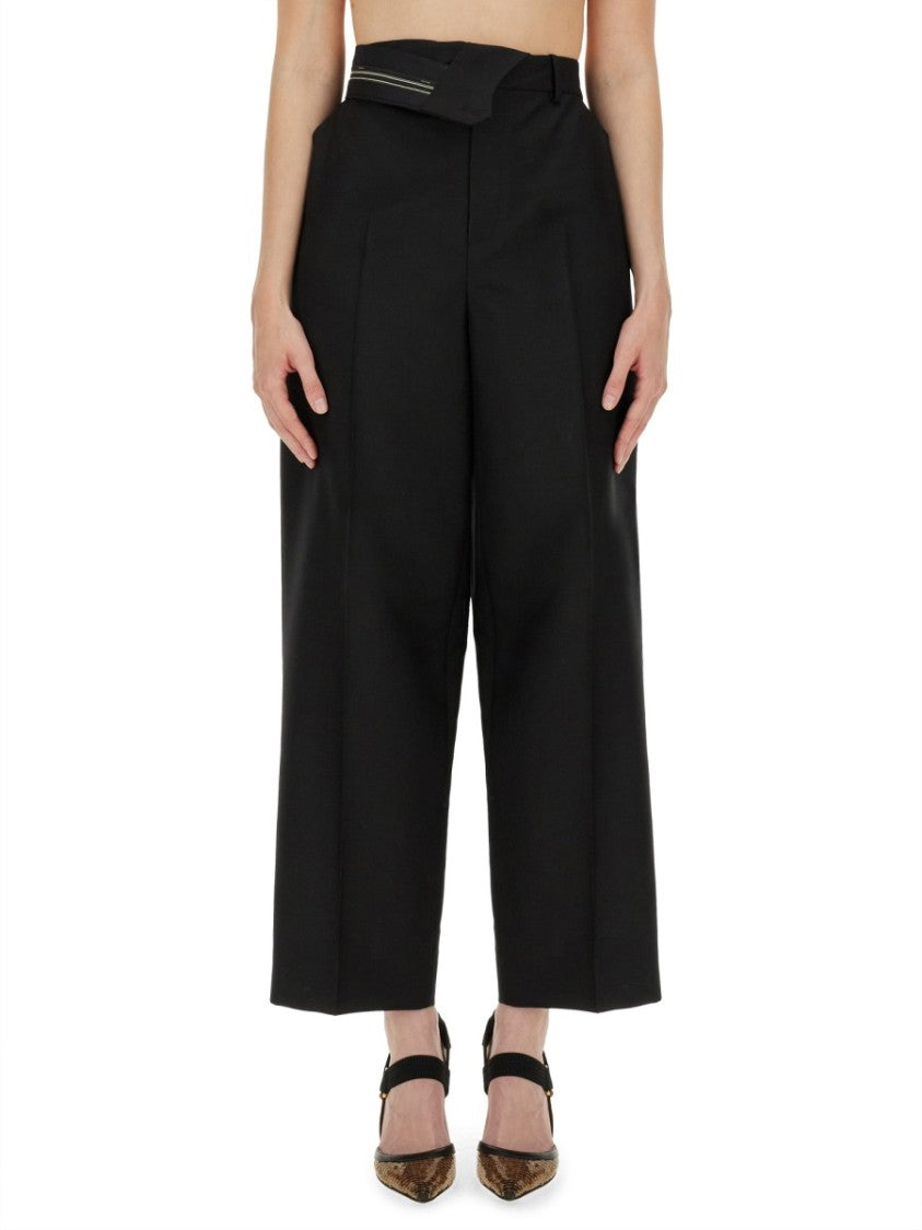 Fendi Asymmetrical Waist Pants With