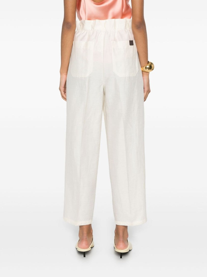 Max Mara Relaxed-Fit Wide Leg Trousers With Pleated Front