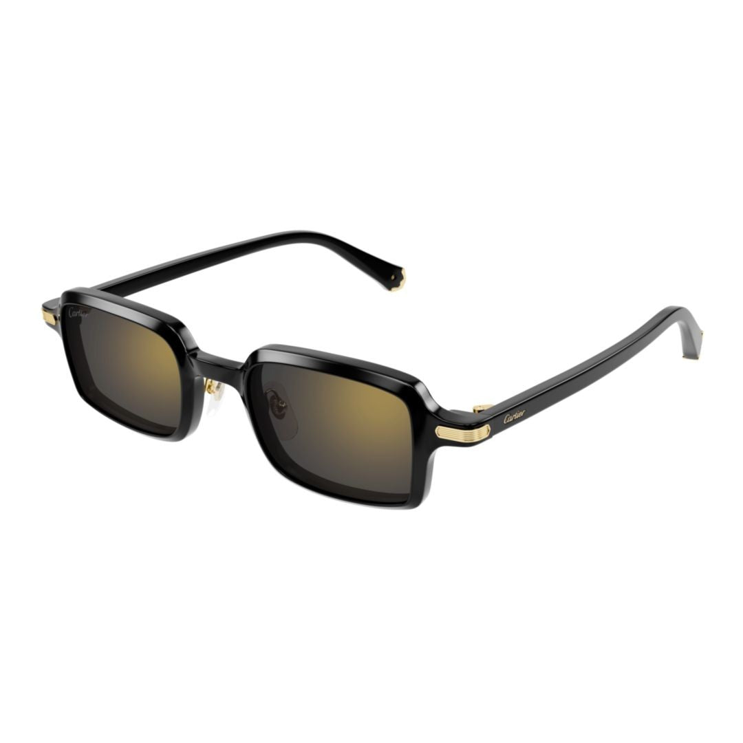 Cartier Bold Rectangular Frame Sunglasses With Gradient Lenses