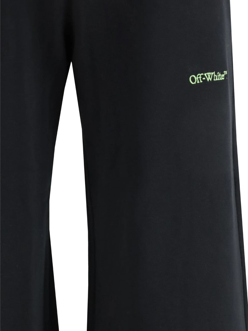 Off-White Bookish Reg Wide Leg Cotton Sweatpants