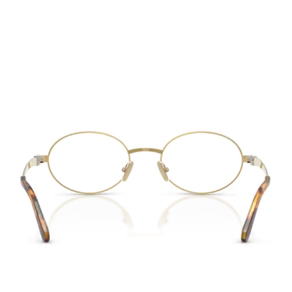 Miu Miu Ovale Gold-Toned Metal Sunglasses With Tortoiseshell Temple Tips