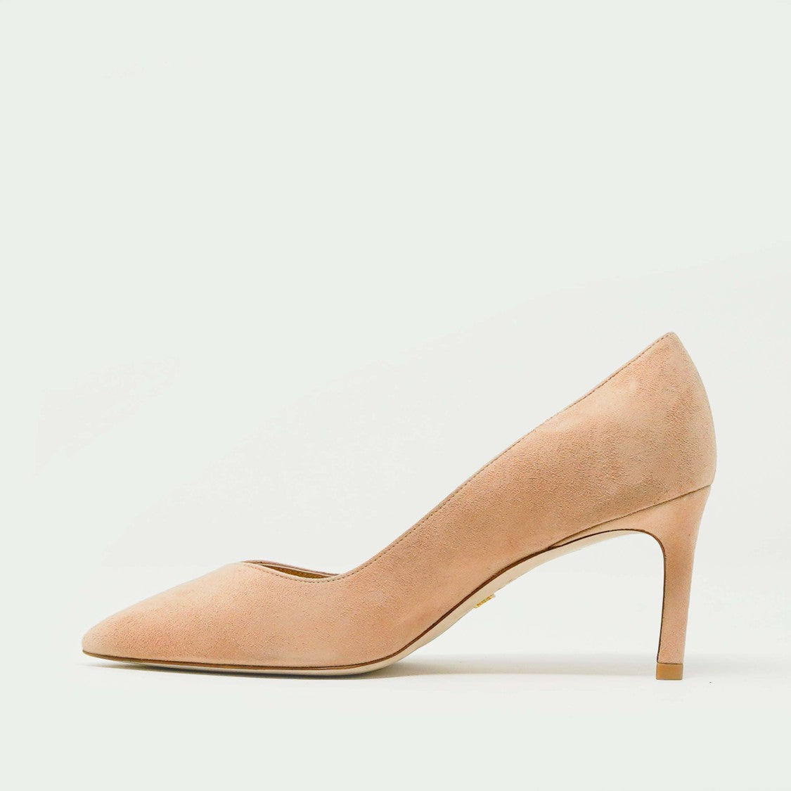 Stuart Weitzman Pump In Powder Suede Heel 70 Mm
