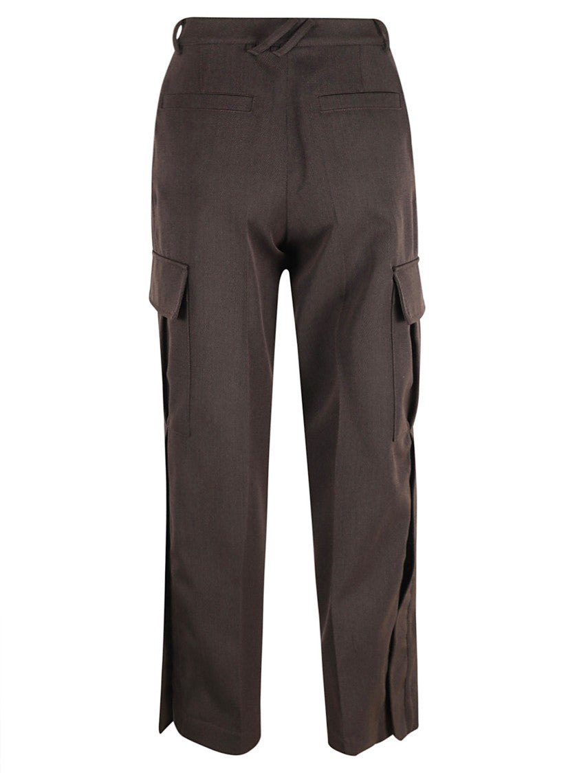 Burberry Tailored High-Waisted Trousers With Cargo Pockets