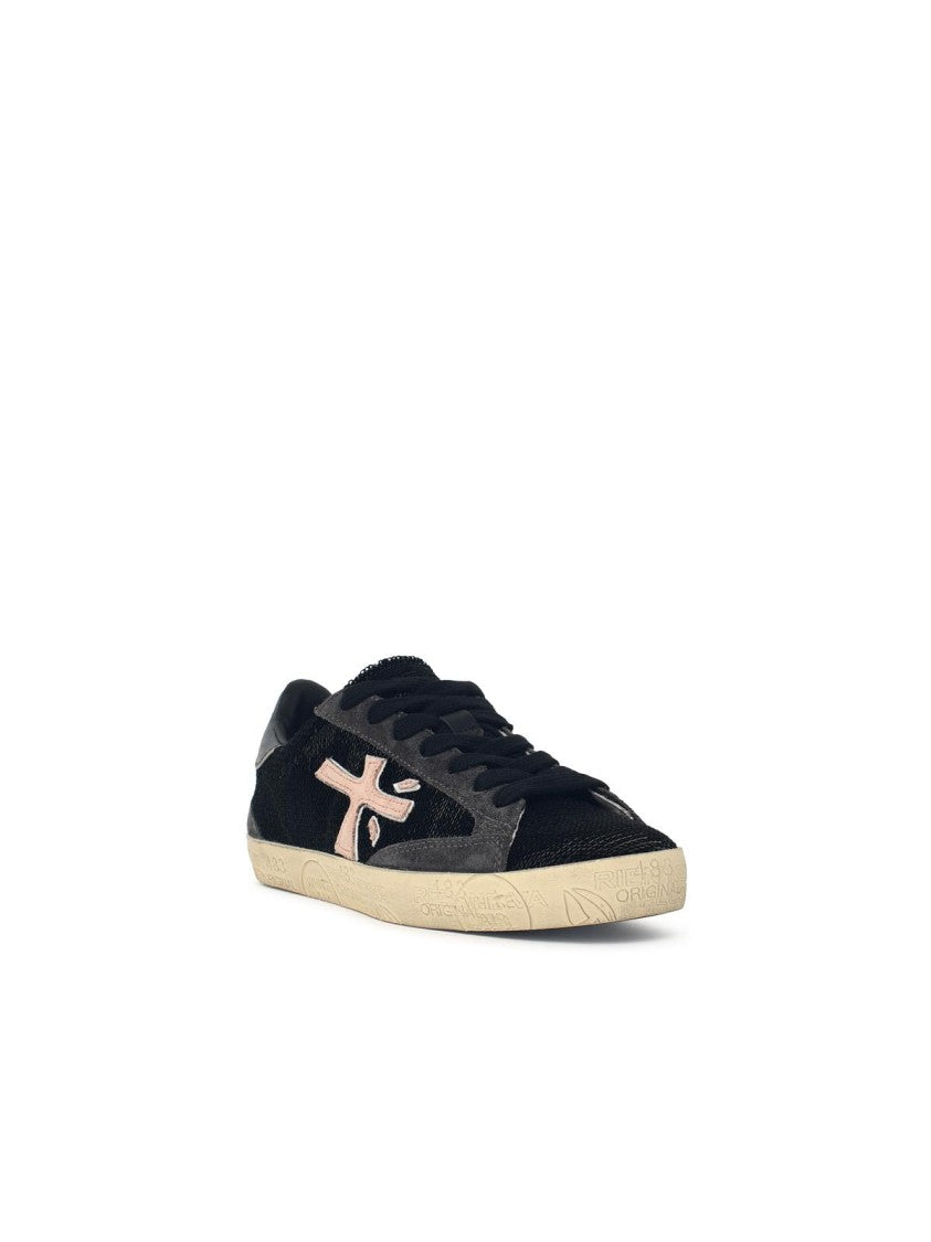 Premiata Black Stevend Leather Sneakers