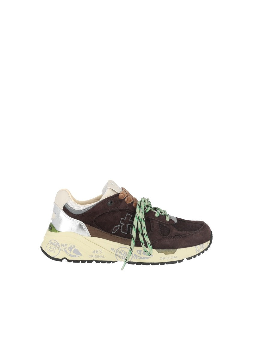 Premiata Brown Mased Rich Suede Sneakers