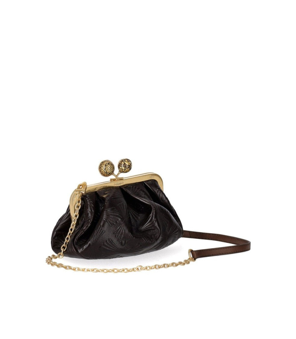 Max Mara Pasticcino Spanish Heritage Small Brown Clutch