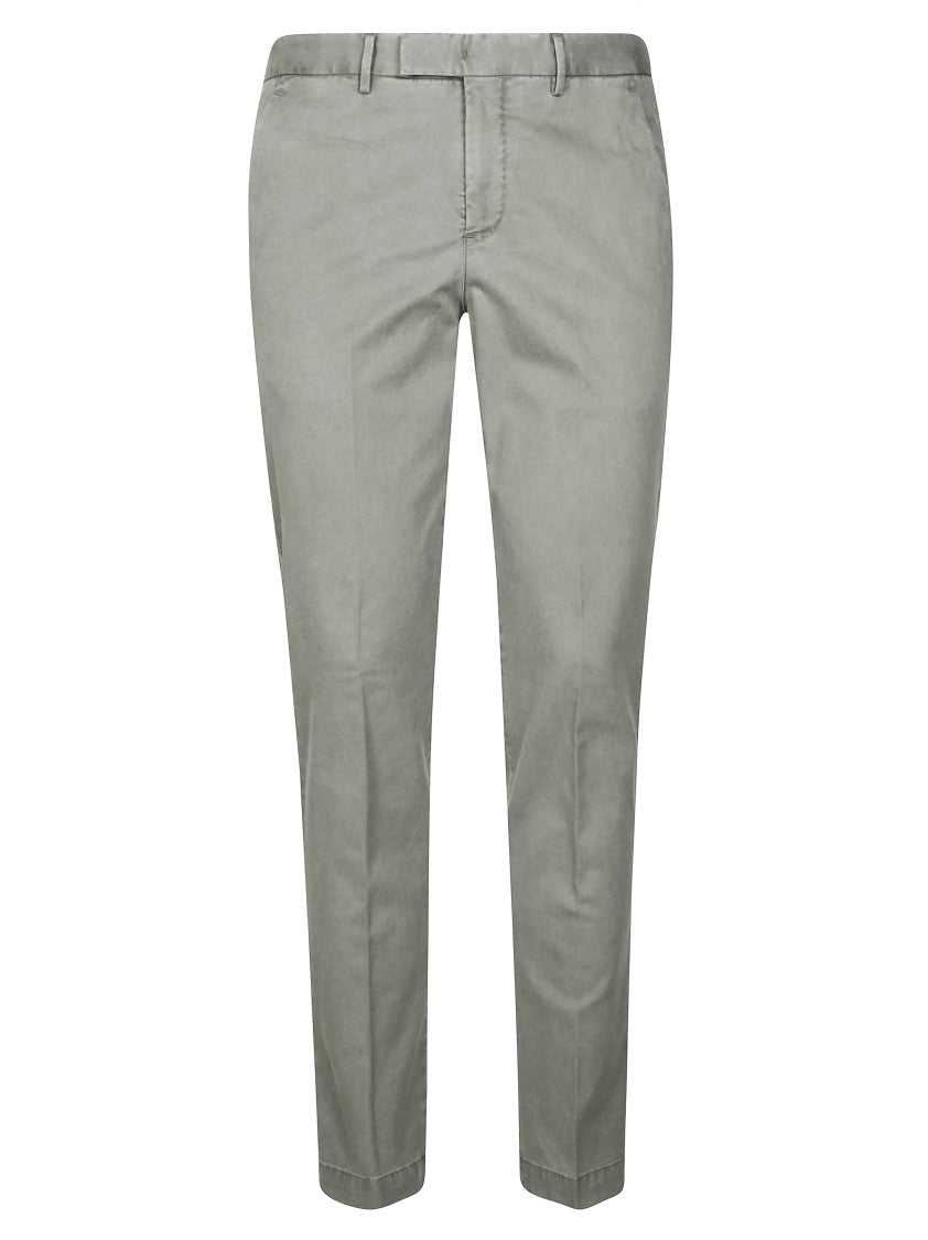Pt01 Tailored Slim-Fit Pants With Clean Waistband