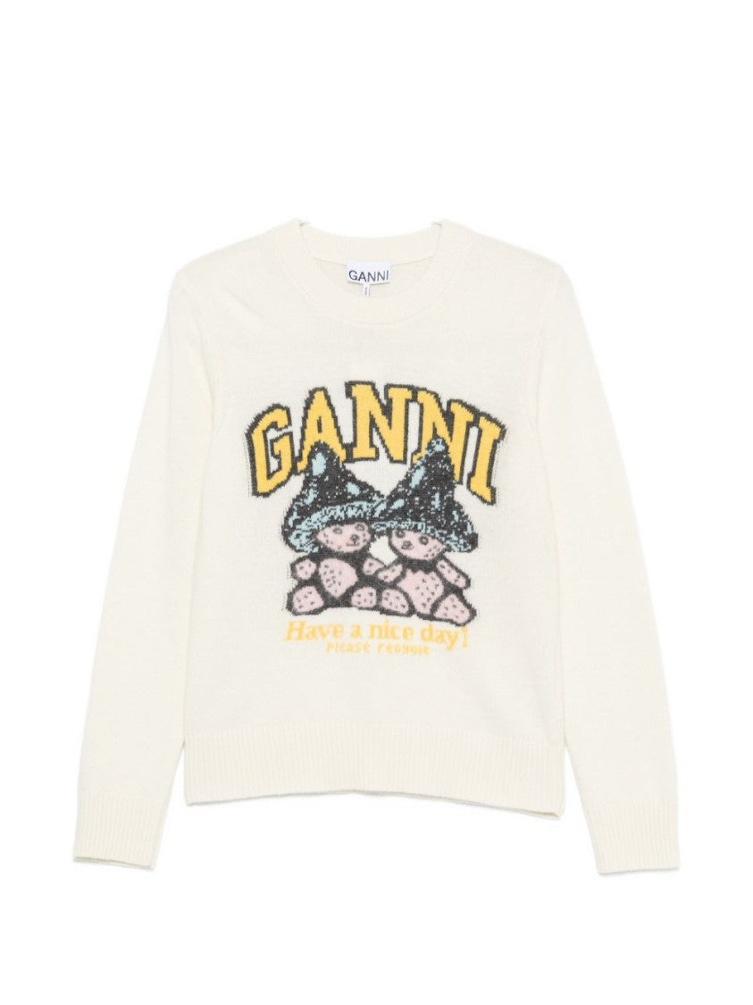 Ganni Playful Graphic Knit Sweater