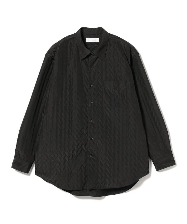 Beams Jacquard Fabric Shirt With Quilting Texture