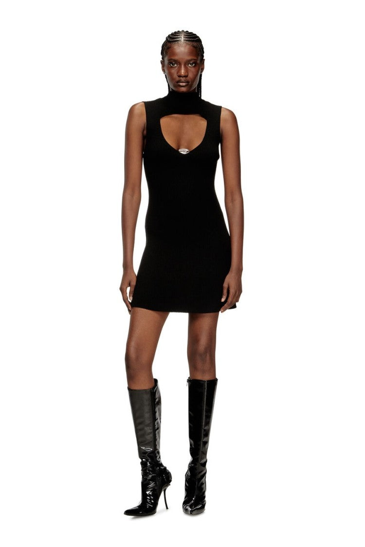 Diesel Black Crepe Mini Dress