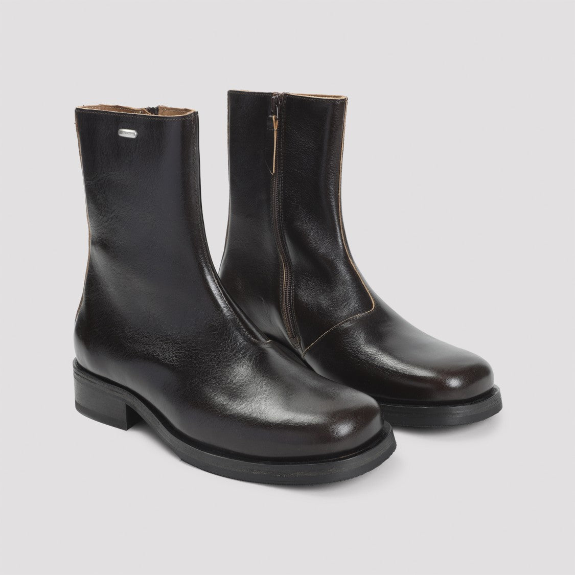 Our Legacy Deep Americano Brown Cow Leather Camion Boots