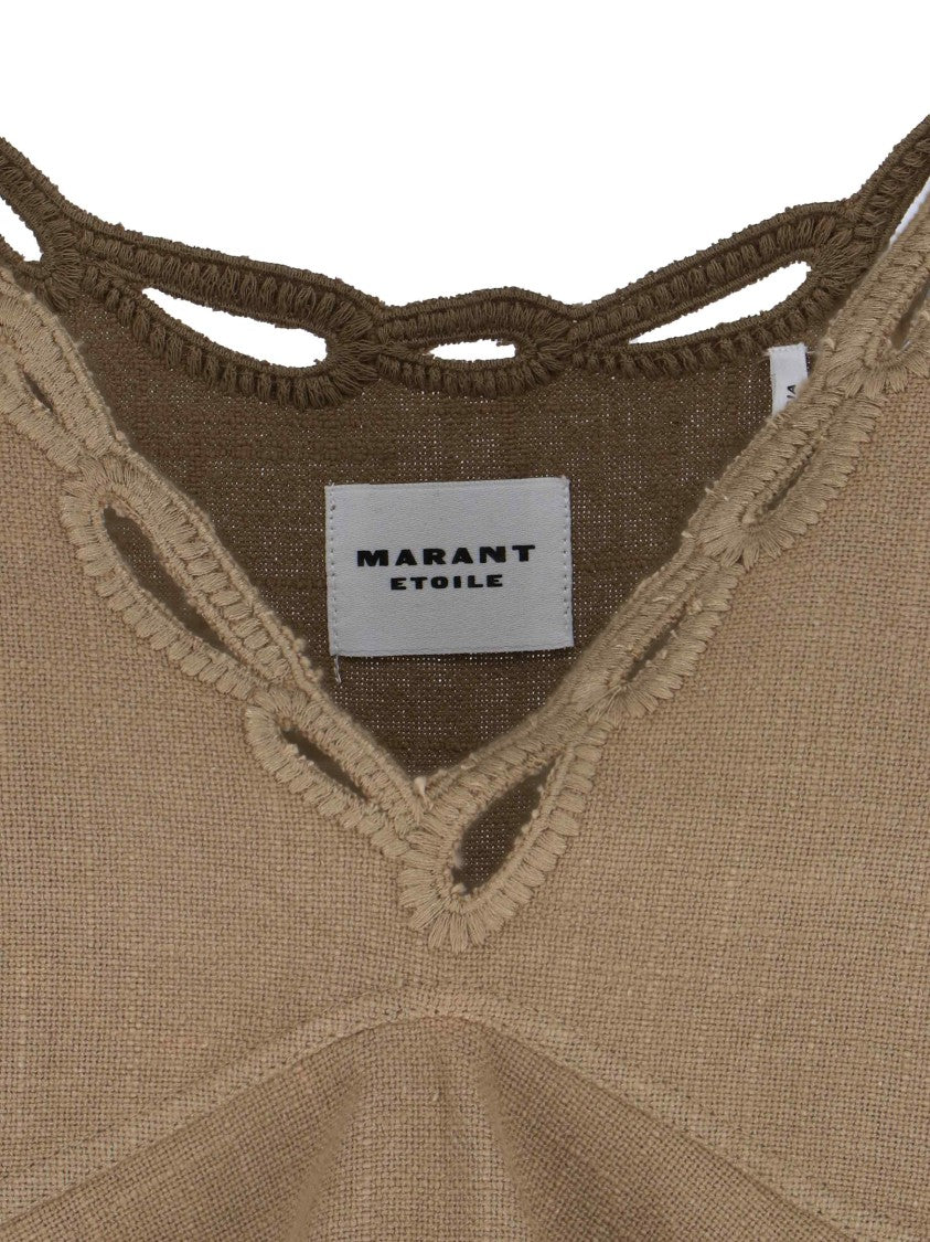 Isabel Marant Étoile "Tomeki" Embroidered Tank Top – Green