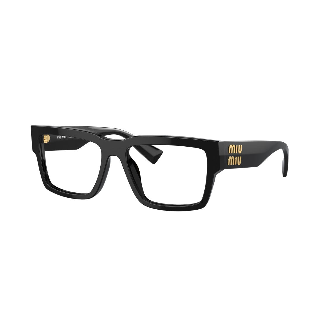 Miu Miu 0Mu 02Xv Rectangular Black Acetate Sunglasses