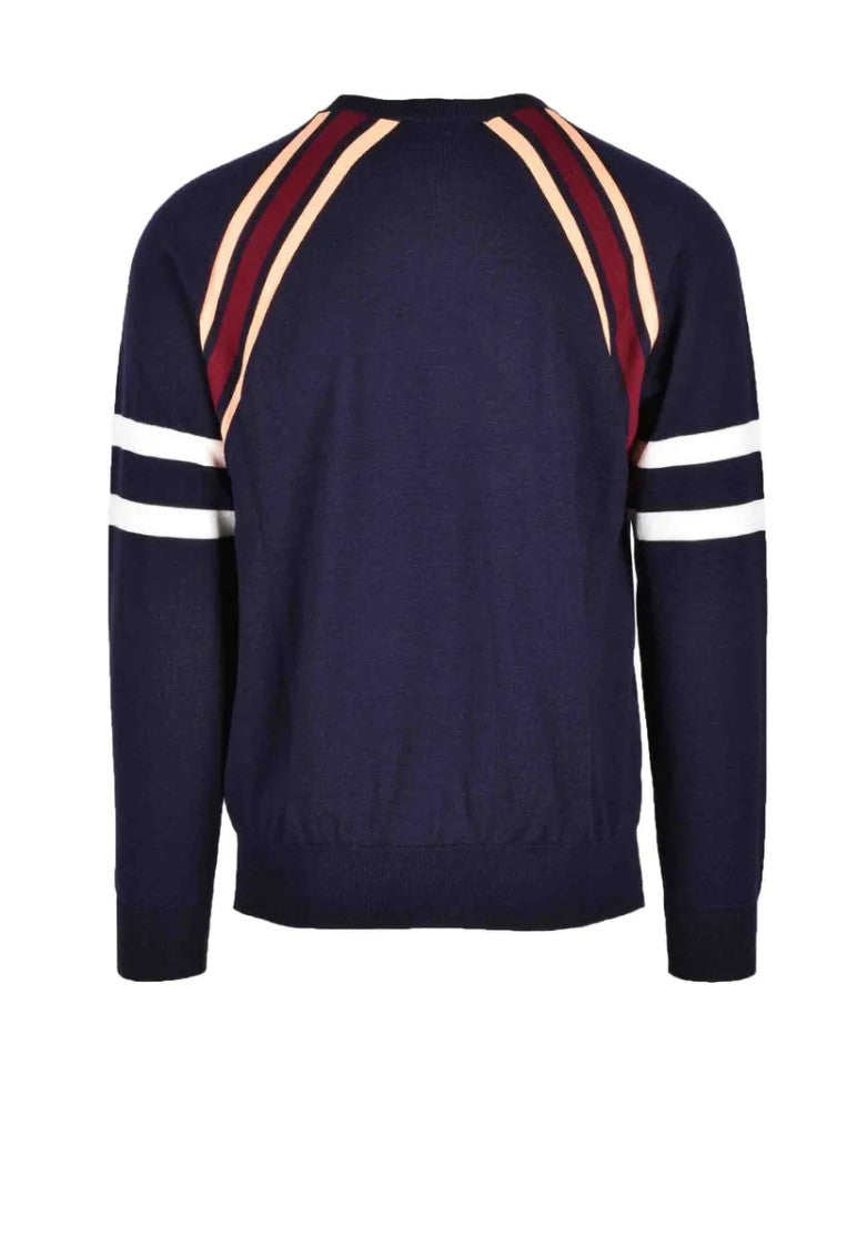 Dsquared2 Virgin Wool Jumper - Blue/Orange