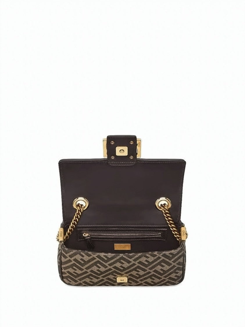 Fendi Medium Ff Jacquard Fabric Shoulder Bag