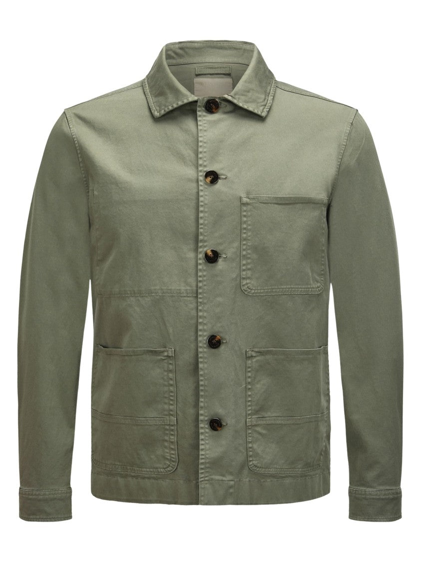 Woolrich Classic Olive Green Buttoned Chore Jacket