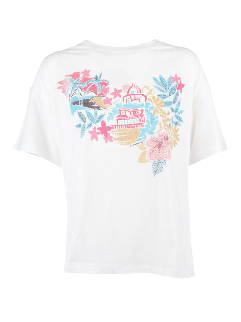 Ermanno Scervino Floral Architectural Print T-Shirt