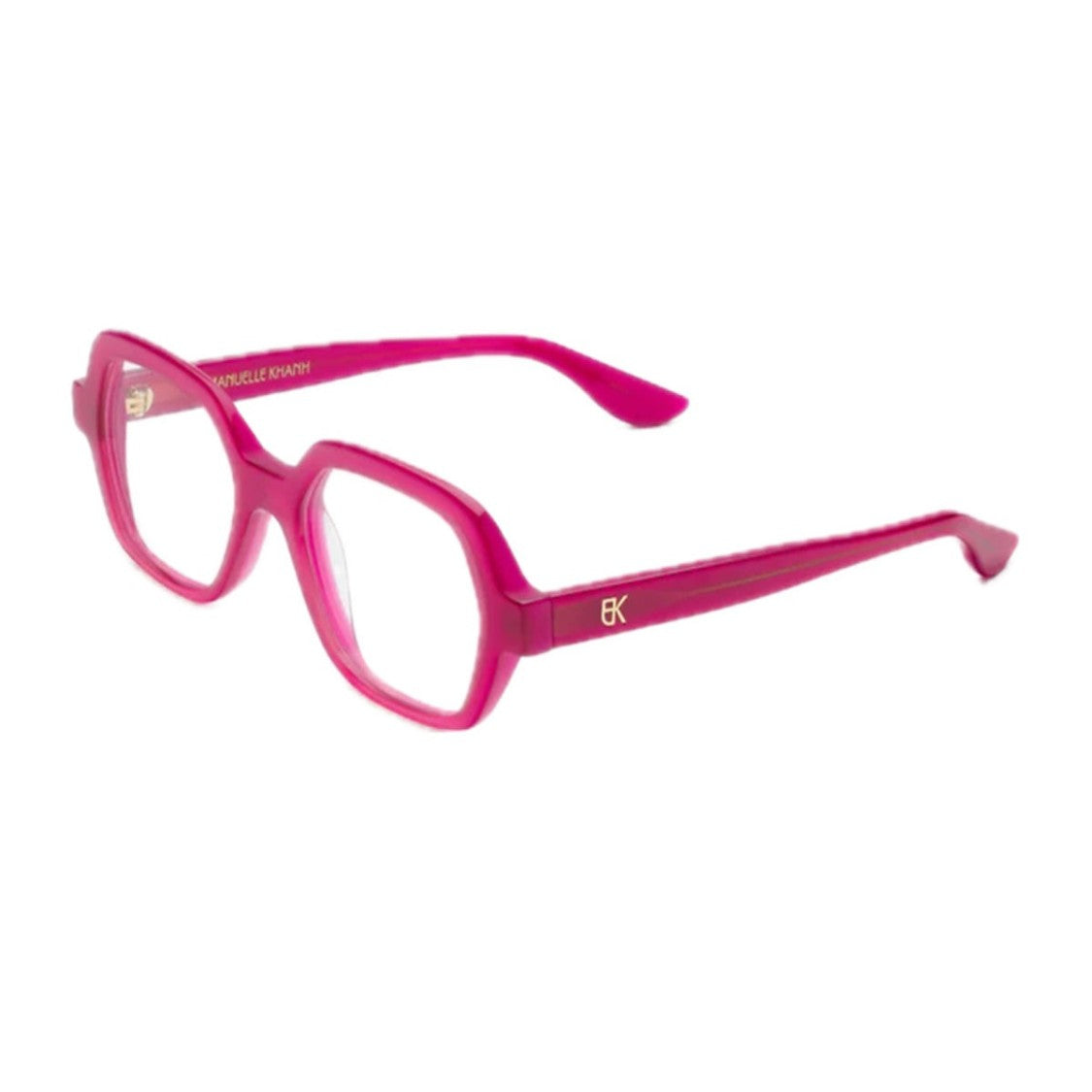 Emmanuelle Khanh Fuchsia Equinox Hexagonal Acetate Eyeglasses