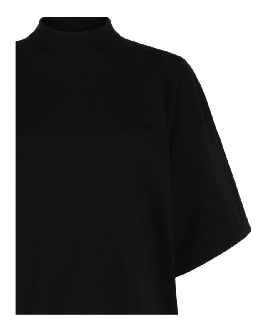 Balenciaga Relaxed Fit Ribbed Collar Cotton-Blend T-Shirt