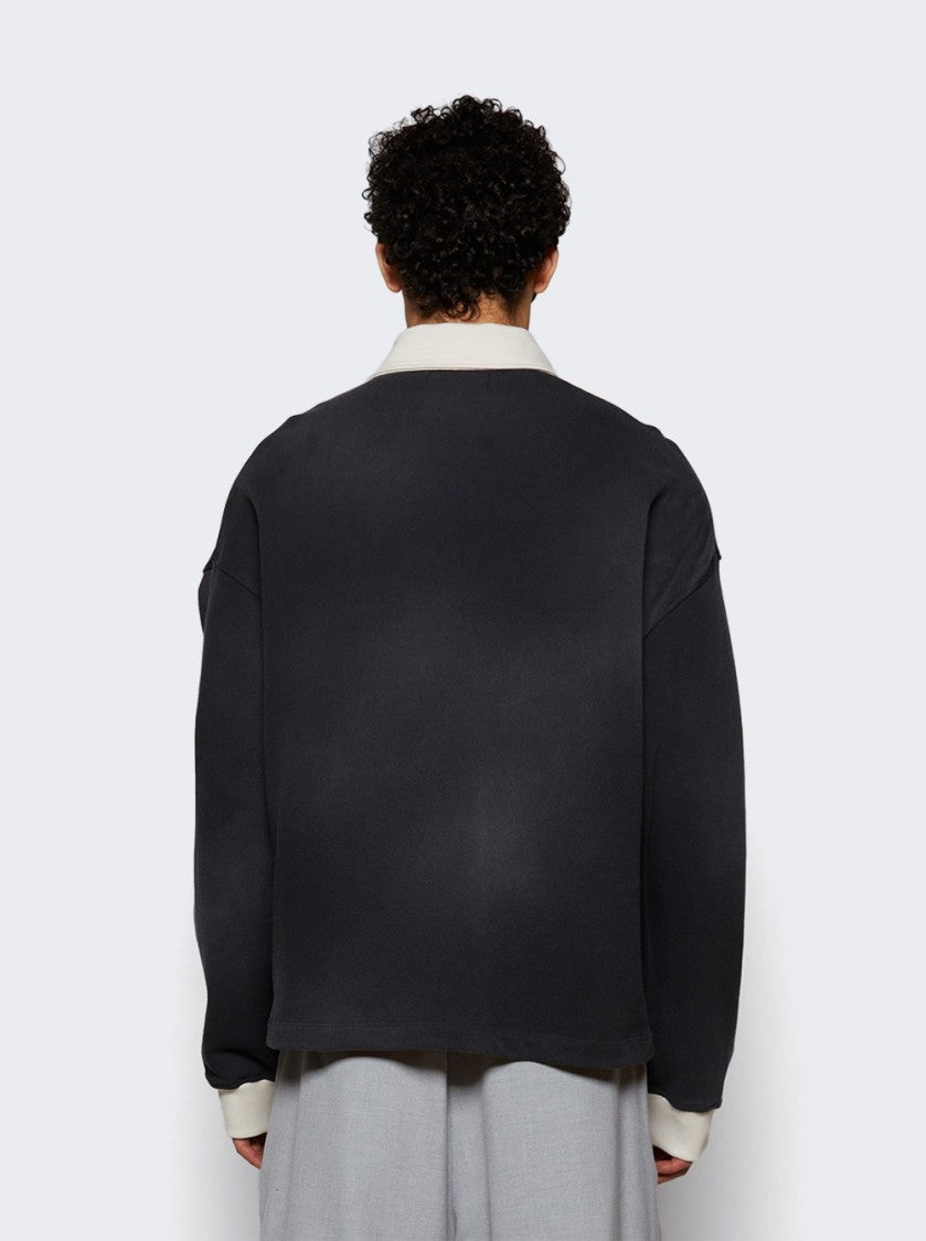 Nahmias N Long Sleeve Polo Shirt Black