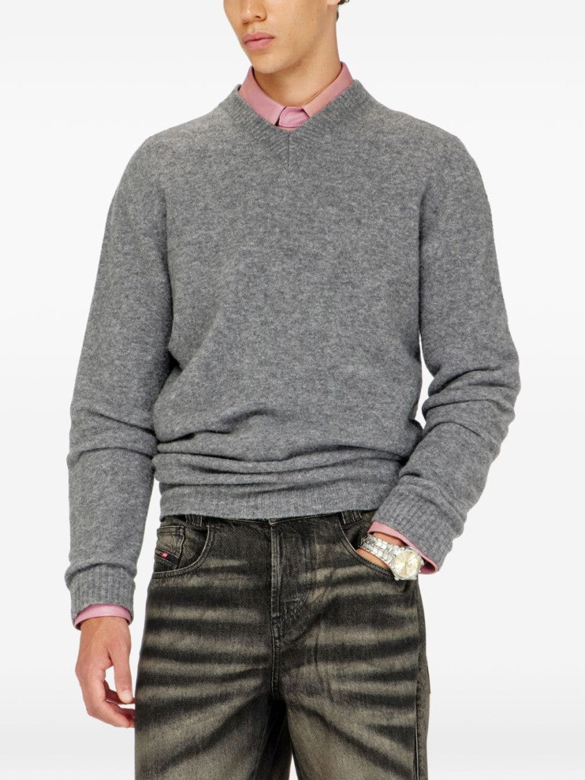 Diesel Silk And Nylon Blend Sweater With Crew Neck