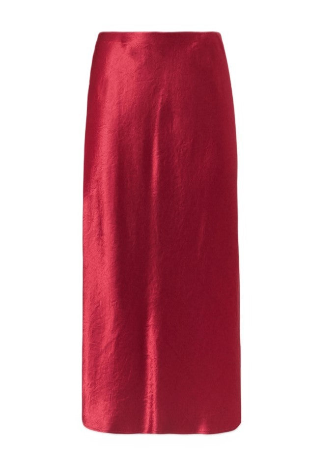 Max Mara Shiny Satin Flared Midi Skirt