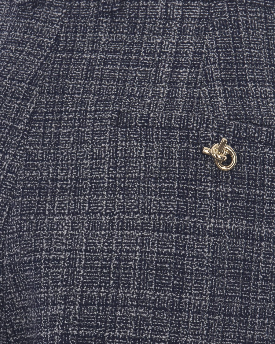 Fabiana Filippi Carrot Fit Pants In Mouliné Plissé Wool