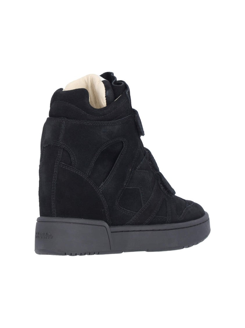 Isabel Marant Black Im3 Suede High-Top Sneakers
