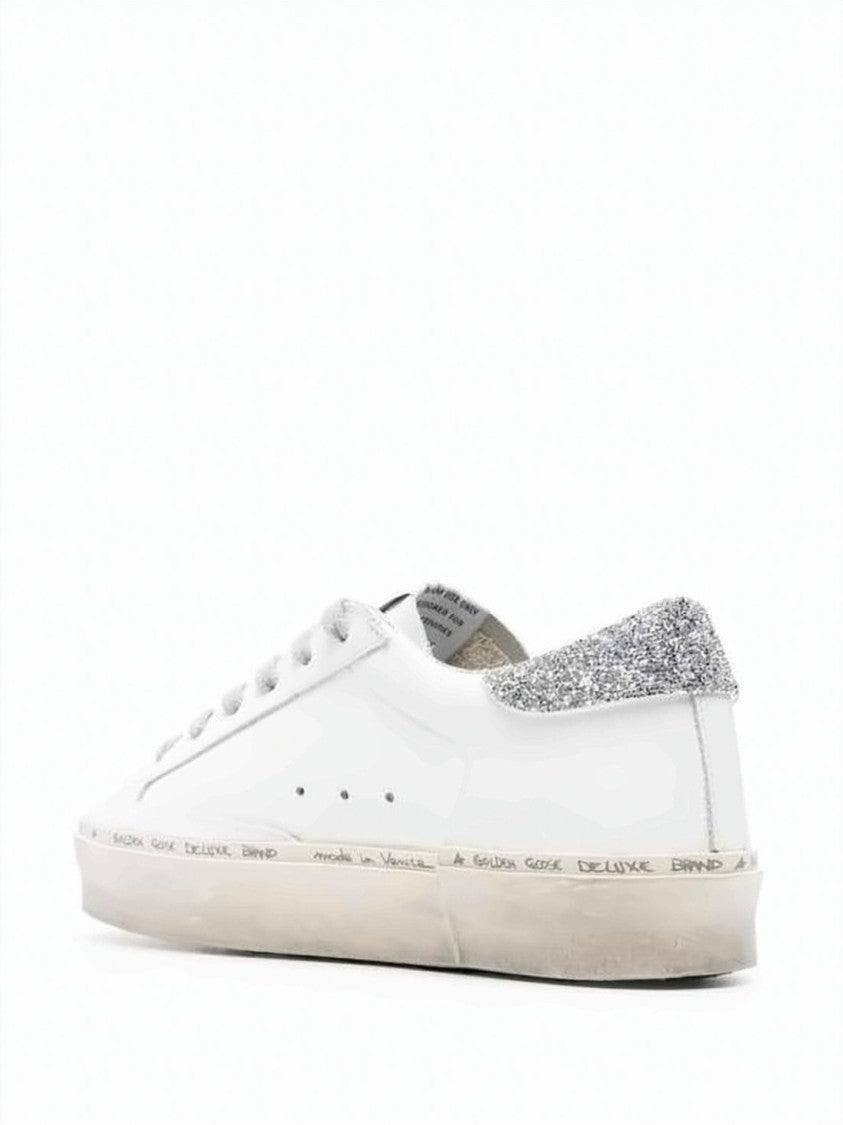 Golden Goose Low-Top Sneakers With Black Star Detail And Glitter Accents