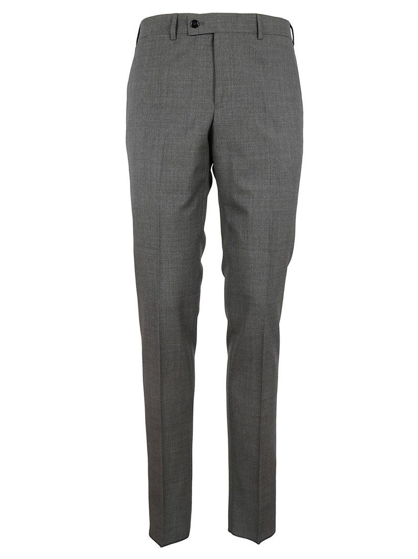 Massimo Piombo Tailored Grey Cotton Trousers