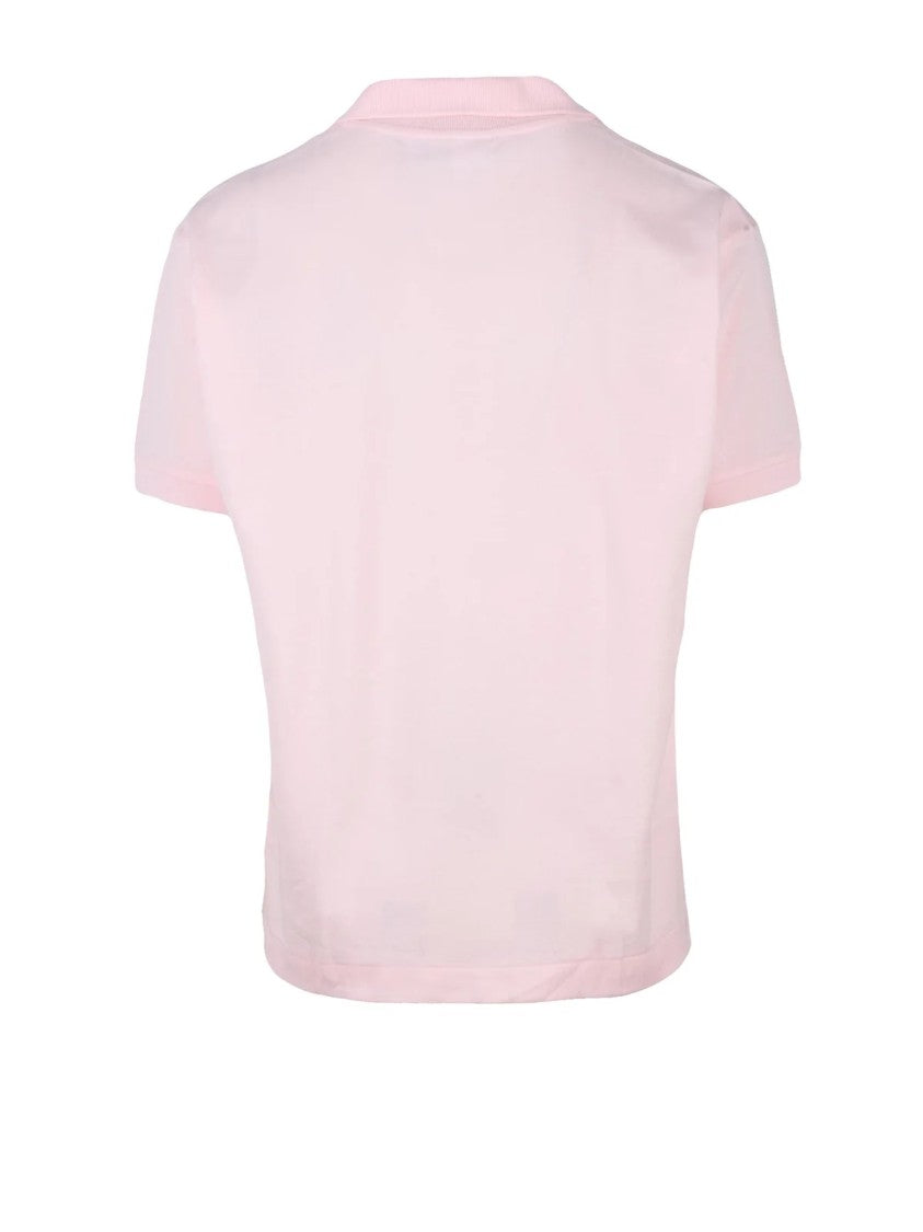 Lacoste Pink Short-Sleeve Cotton Polo Shirt