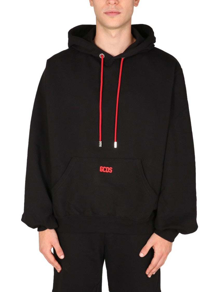 Gcds Relaxed Fit Black Hoodie