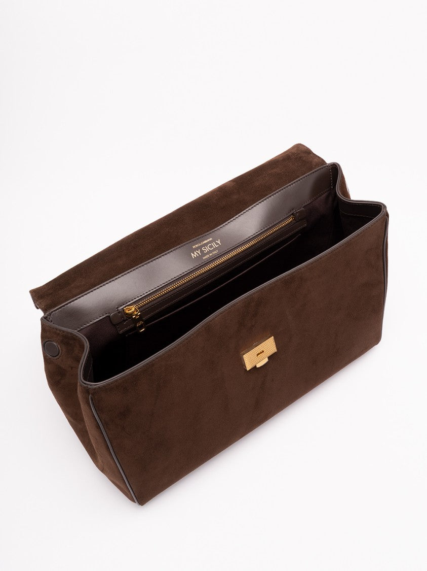 Dolce & Gabbana Structured Calf Leather Handbag