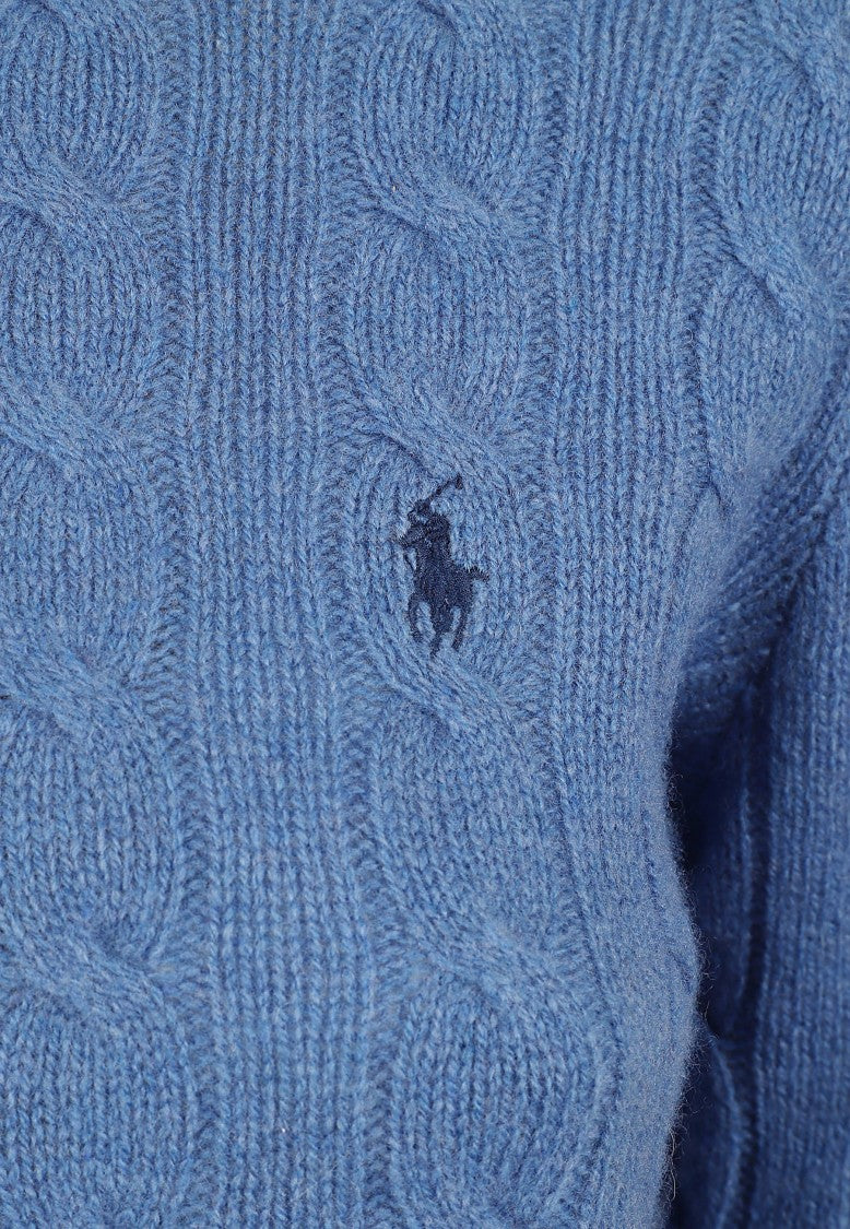 Polo Ralph Lauren Cable-Knit Wool Cashmere Pullover With Iconic Embroidery