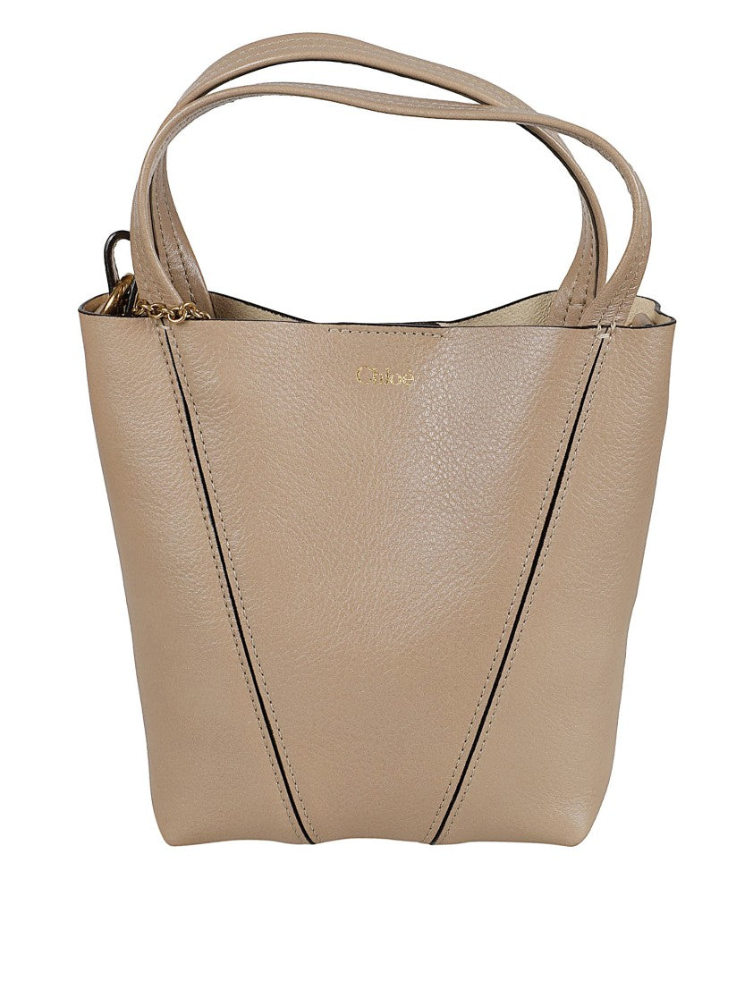 Chloé Textured Leather Handbag With Adjustable Shoulder Strap